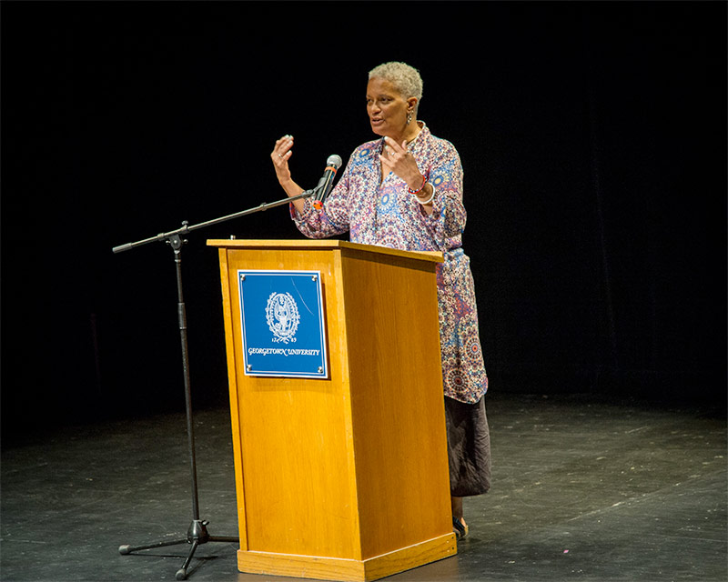 Mélisande Short-Colomb at the opening of the Gathering in 2019.