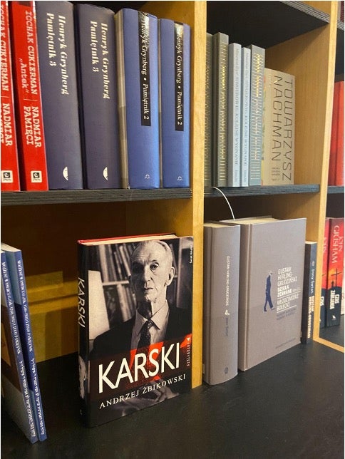 In the bookstore at the Jewish Historical Institute Karski Trip to Poland