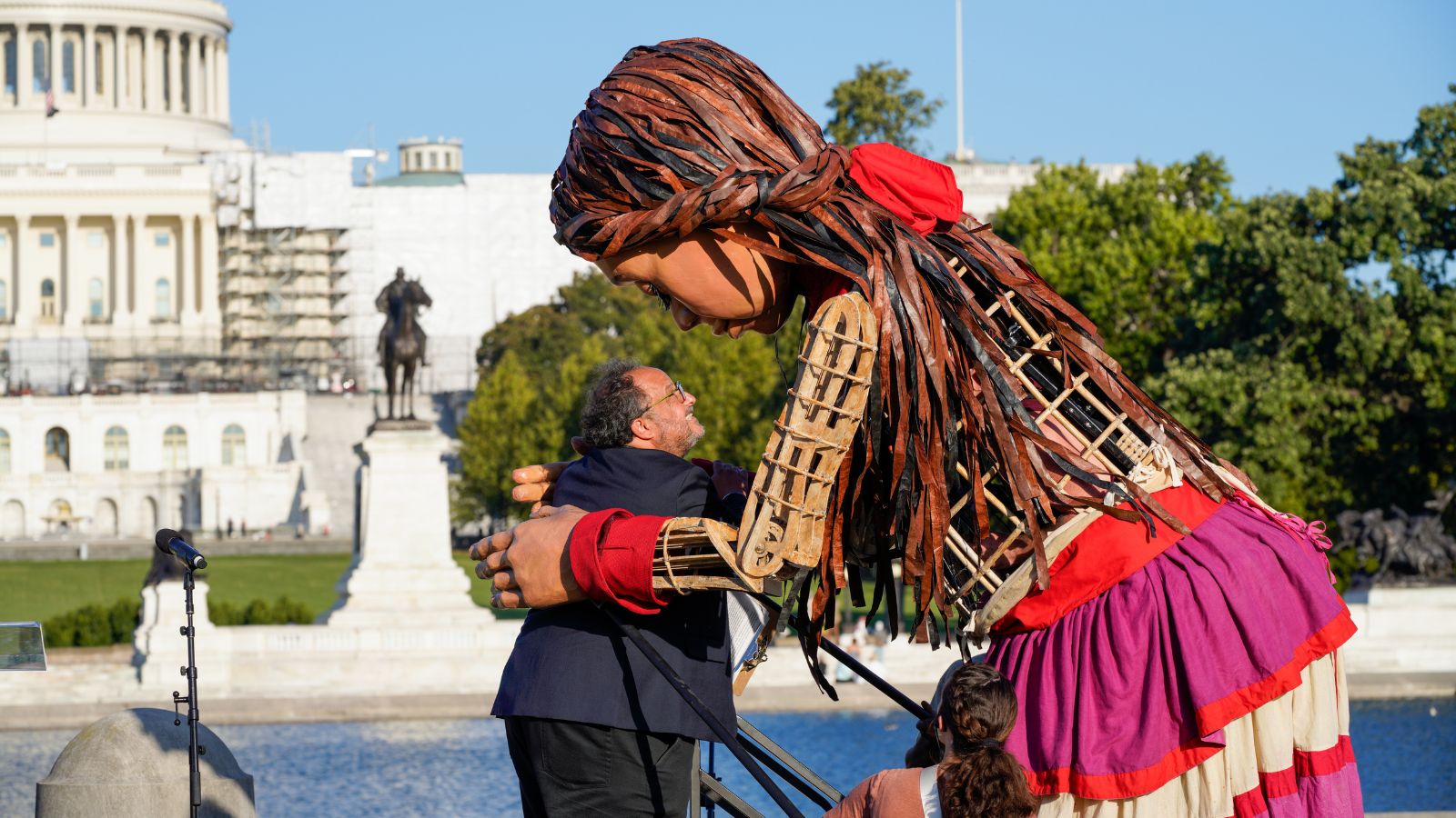 Derek Goldman, artistic and executive director of the Lab, spoke of Amal's ability to humanize politics through art at the event.  "In this time when so many people feel divided and unable to come together, we’re so amazed by your ability to bring people together wherever you go," he told Amal during his remarks. "We’ve made so many important new friends and partners just because of you and your decision to visit us here."